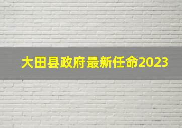 大田县政府最新任命2023