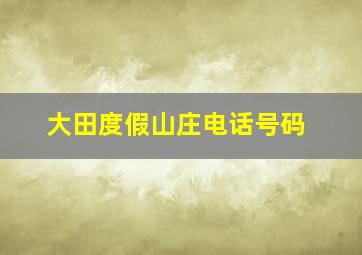 大田度假山庄电话号码