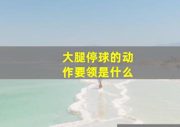 大腿停球的动作要领是什么