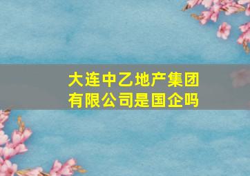 大连中乙地产集团有限公司是国企吗