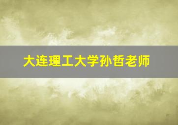 大连理工大学孙哲老师