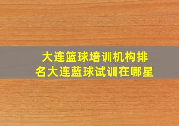 大连篮球培训机构排名大连蓝球试训在哪星