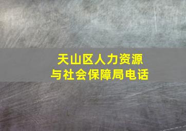 天山区人力资源与社会保障局电话