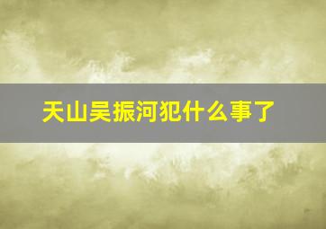 天山吴振河犯什么事了