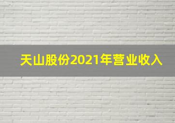 天山股份2021年营业收入