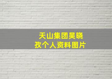 天山集团吴晓孜个人资料图片