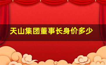 天山集团董事长身价多少