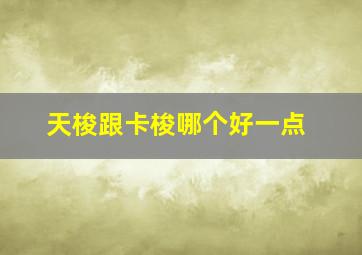 天梭跟卡梭哪个好一点