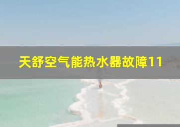 天舒空气能热水器故障11