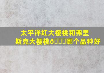 太平洋红大樱桃和弗里斯克大樱桃🍒哪个品种好