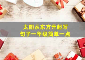 太阳从东方升起写句子一年级简单一点