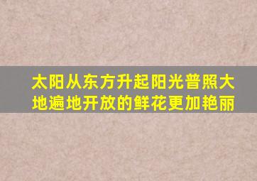 太阳从东方升起阳光普照大地遍地开放的鲜花更加艳丽