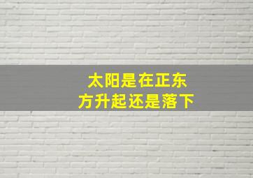 太阳是在正东方升起还是落下