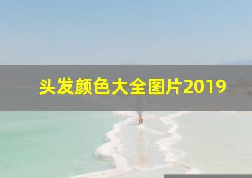 头发颜色大全图片2019