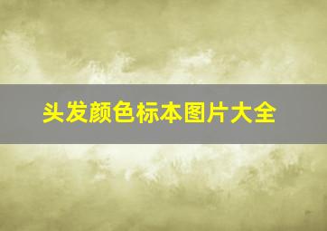 头发颜色标本图片大全