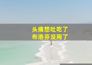 头痛想吐吃了布洛芬没用了