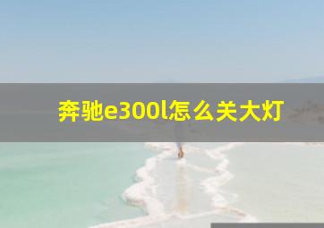 奔驰e300l怎么关大灯