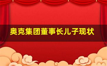 奥克集团董事长儿子现状