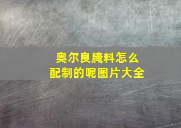 奥尔良腌料怎么配制的呢图片大全