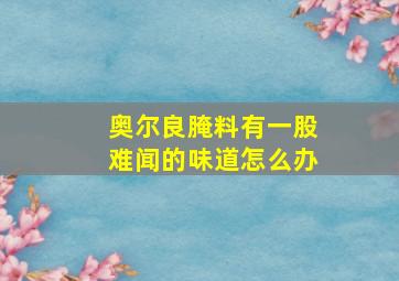 奥尔良腌料有一股难闻的味道怎么办