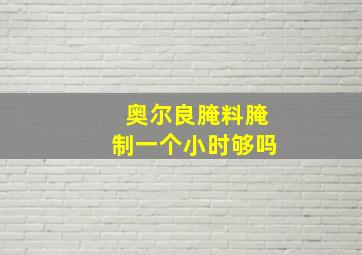 奥尔良腌料腌制一个小时够吗