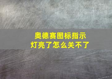 奥德赛图标指示灯亮了怎么关不了