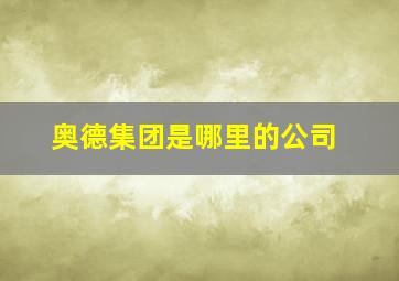 奥德集团是哪里的公司