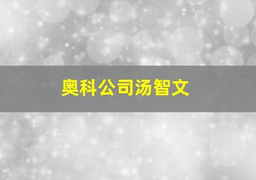 奥科公司汤智文