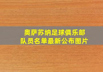 奥萨苏纳足球俱乐部队员名单最新公布图片