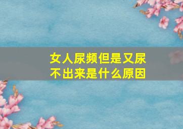 女人尿频但是又尿不出来是什么原因