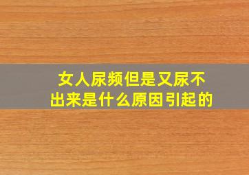 女人尿频但是又尿不出来是什么原因引起的