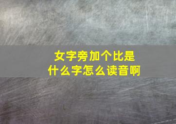 女字旁加个比是什么字怎么读音啊