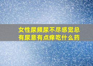 女性尿频尿不尽感觉总有尿意有点痒吃什么药