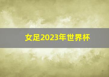 女足2023年世界杯