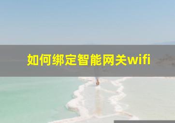 如何绑定智能网关wifi