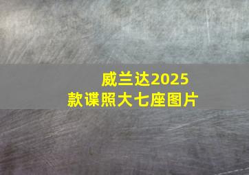 威兰达2025款谍照大七座图片