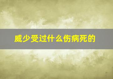 威少受过什么伤病死的