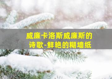 威廉卡洛斯威廉斯的诗歌-鲜艳的糊墙纸