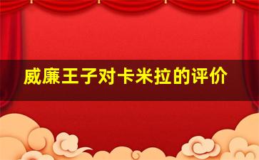 威廉王子对卡米拉的评价