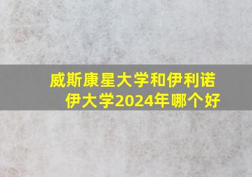 威斯康星大学和伊利诺伊大学2024年哪个好