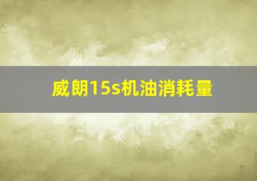 威朗15s机油消耗量