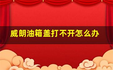 威朗油箱盖打不开怎么办