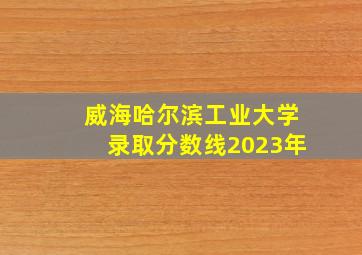 威海哈尔滨工业大学录取分数线2023年