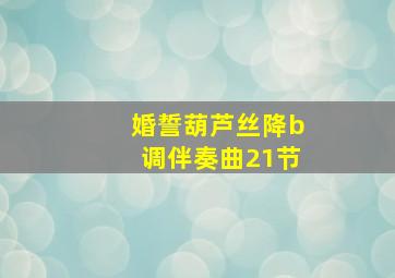 婚誓葫芦丝降b调伴奏曲21节