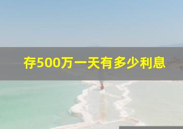 存500万一天有多少利息