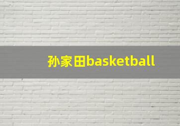 孙家田basketball