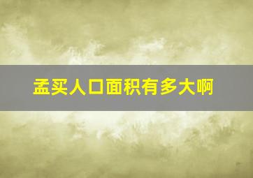 孟买人口面积有多大啊