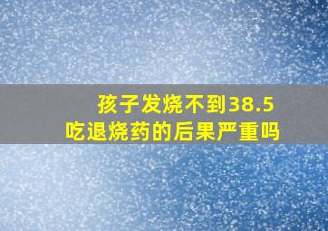 孩子发烧不到38.5吃退烧药的后果严重吗