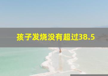 孩子发烧没有超过38.5