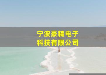 宁波豪精电子科技有限公司